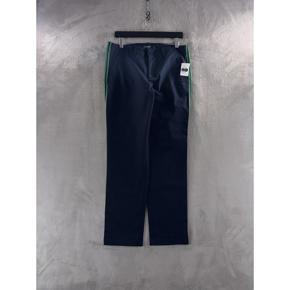 Lauren Ralph Lauren Pants Womens Size 6 Blue Side Stripe Straight Leg Trouser